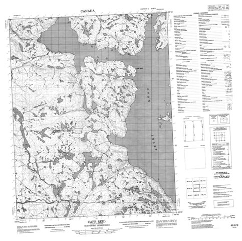 Cape Reid Topographic Paper Map 046K09 at 1:50,000 scale