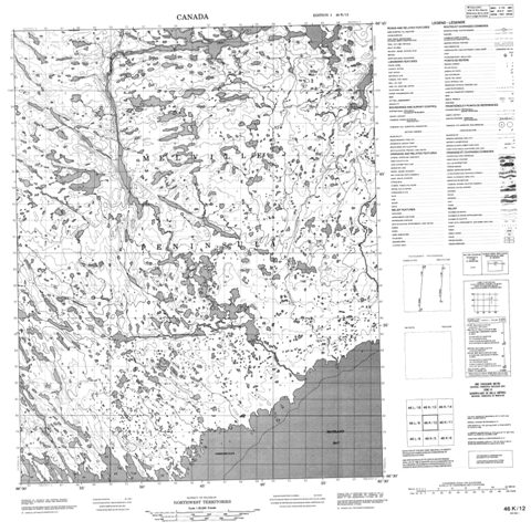 No Title Topographic Paper Map 046K12 at 1:50,000 scale