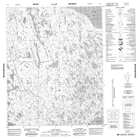 Cape Hope Topographic Paper Map 046L01 at 1:50,000 scale