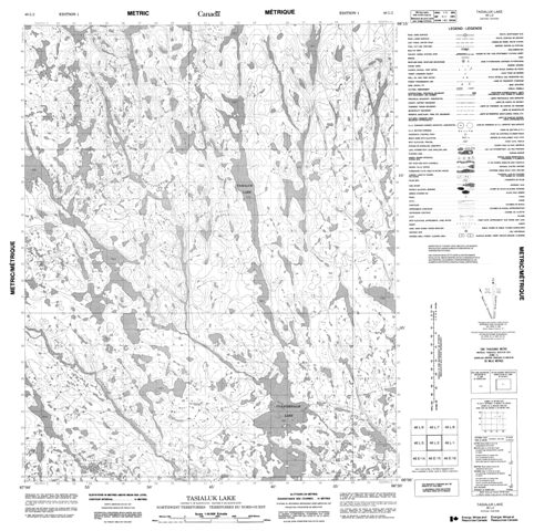 Tasialuk Lake Topographic Paper Map 046L02 at 1:50,000 scale