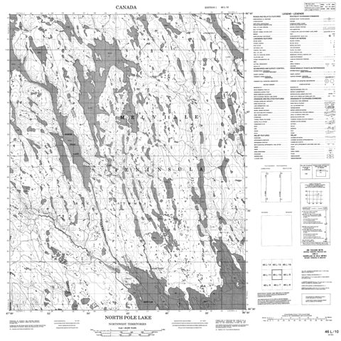 North Pole Lake Topographic Paper Map 046L10 at 1:50,000 scale