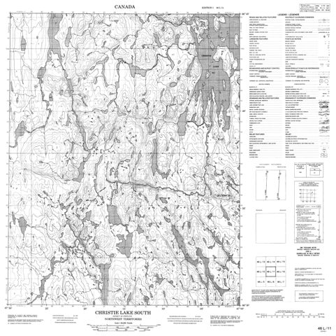 Christie Lake South Topographic Paper Map 046L11 at 1:50,000 scale