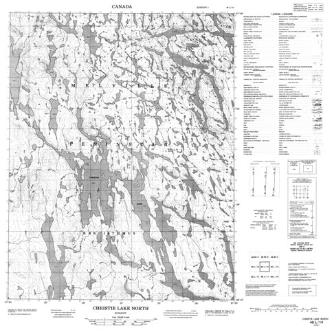 Christie Lake North Topographic Paper Map 046L14 at 1:50,000 scale