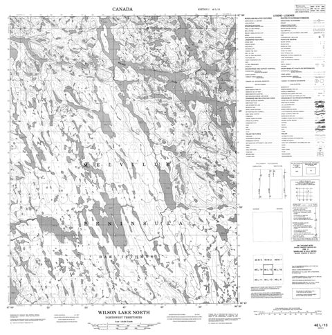 Wilson Lake North Topographic Paper Map 046L15 at 1:50,000 scale