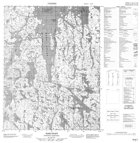 Ross Inlet Topographic Paper Map 046M03 at 1:50,000 scale