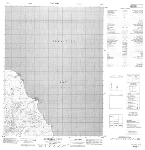Swanston Point Topographic Paper Map 046M12 at 1:50,000 scale