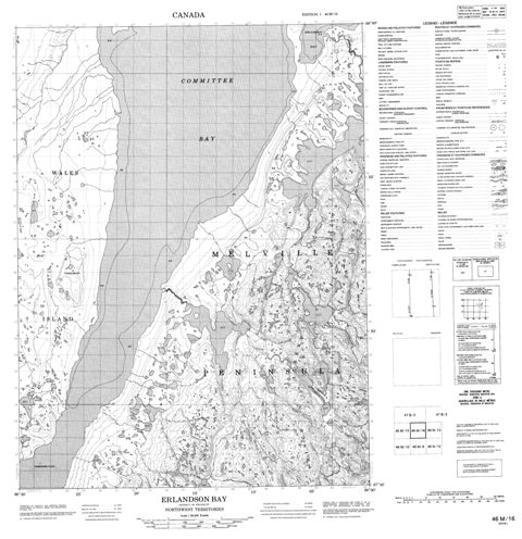 Erlandson Bay Topographic Paper Map 046M16 at 1:50,000 scale