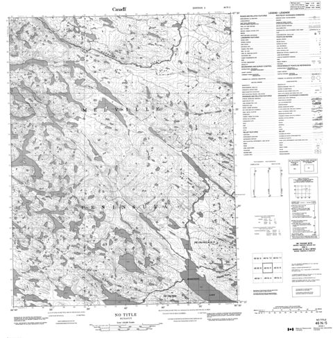 No Title Topographic Paper Map 046N05 at 1:50,000 scale