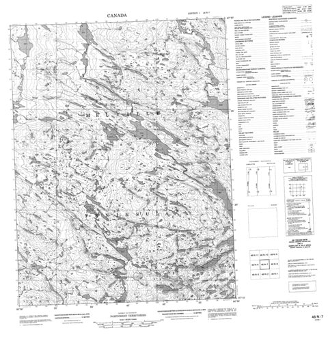 No Title Topographic Paper Map 046N07 at 1:50,000 scale