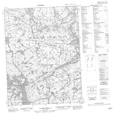 Qukiutitalik Lake Topographic Paper Map 046N08 at 1:50,000 scale