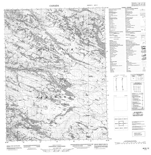 No Title Topographic Paper Map 046N12 at 1:50,000 scale