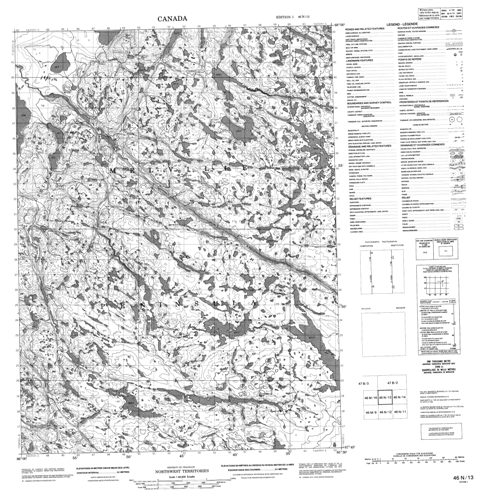 No Title Topographic Paper Map 046N13 at 1:50,000 scale