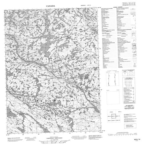 No Title Topographic Paper Map 046N14 at 1:50,000 scale