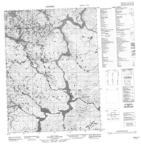 No Title Topographic Paper Map 046N15 at 1:50,000 scale