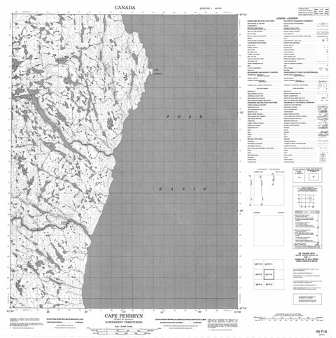 Cape Penrhyn Topographic Paper Map 046P06 at 1:50,000 scale