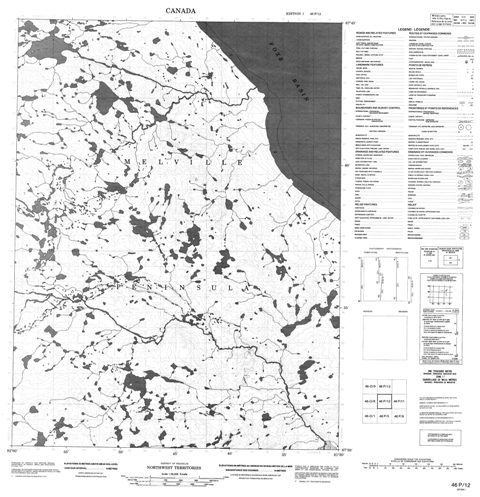 No Title Topographic Paper Map 046P12 at 1:50,000 scale