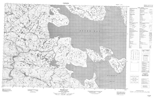 Roche Bay Topographic Paper Map 047A06 at 1:50,000 scale