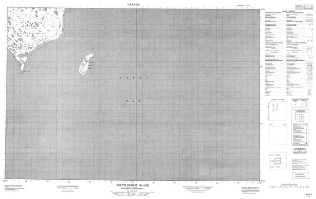 South Ooglit Island Topographic Paper Map 047A07 at 1:50,000 scale