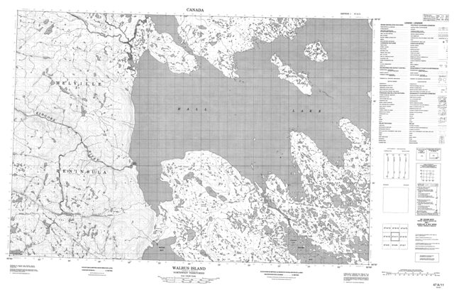 Walrus Island Topographic Paper Map 047A11 at 1:50,000 scale