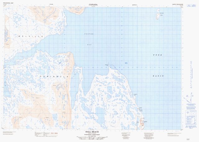 Hall Beach Topographic Paper Map 047A15 at 1:50,000 scale
