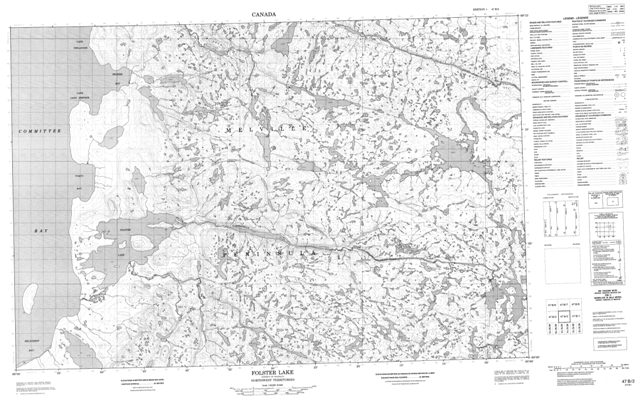 Folster Lake Topographic Paper Map 047B02 at 1:50,000 scale