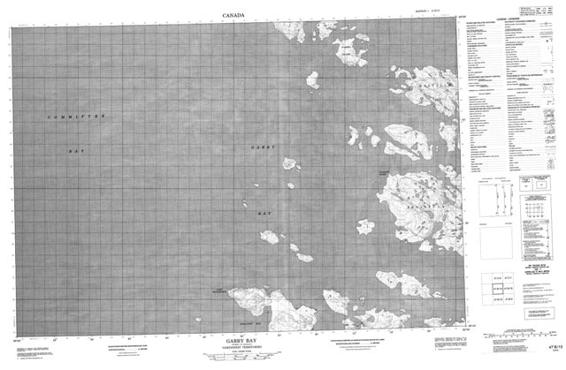 Garry Bay Topographic Paper Map 047B15 at 1:50,000 scale