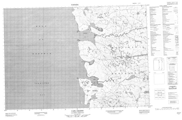 Cape Crozier Topographic Paper Map 047C07 at 1:50,000 scale