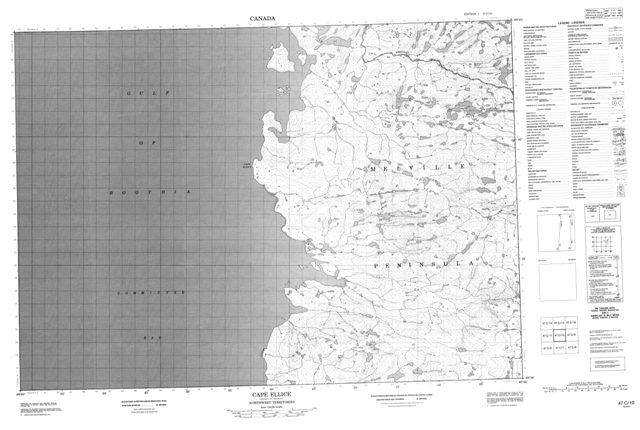 Cape Ellice Topographic Paper Map 047C10 at 1:50,000 scale