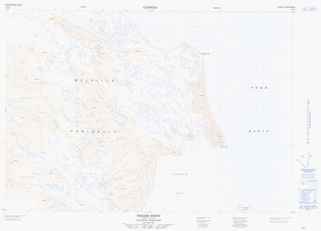 Pinger Point Topographic Paper Map 047D02 at 1:50,000 scale