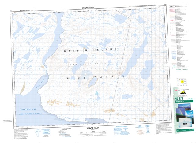 Whyte Inlet Topographic Paper Map 047F01 at 1:50,000 scale