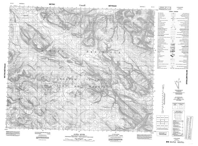 Alpha River Topographic Paper Map 048A11 at 1:50,000 scale