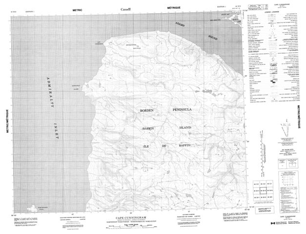 Cape Cunningham Topographic Paper Map 048B15 at 1:50,000 scale