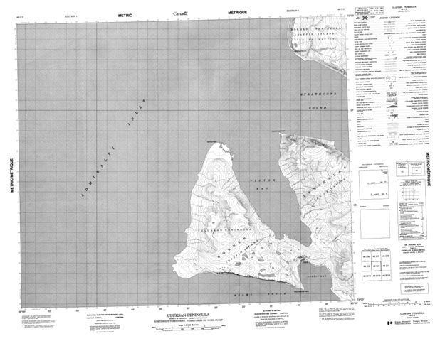 Uluksan Peninsula Topographic Paper Map 048C02 at 1:50,000 scale