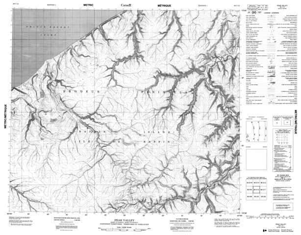 Peak Valley Topographic Paper Map 048C12 at 1:50,000 scale