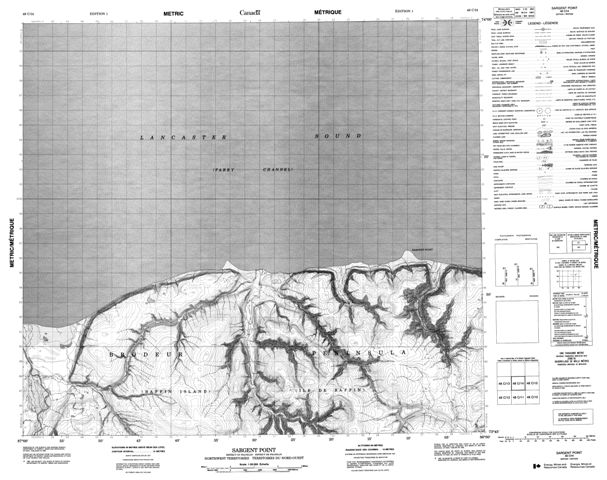 Sargent Point Topographic Paper Map 048C14 at 1:50,000 scale