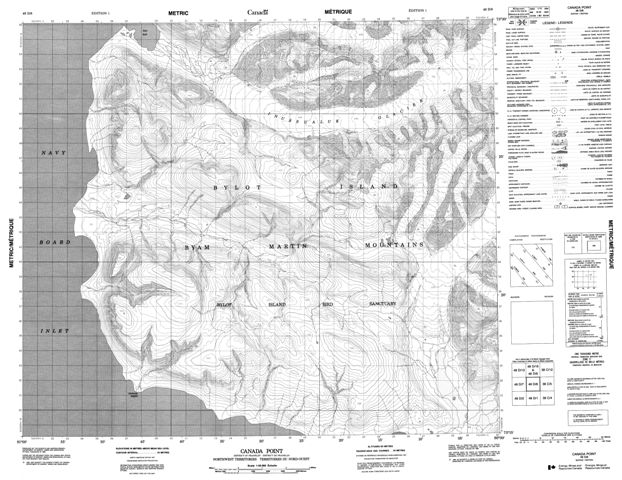 Canada Point Topographic Paper Map 048D08 at 1:50,000 scale