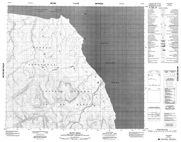 Bluff Head Topographic Paper Map 048D10 at 1:50,000 scale