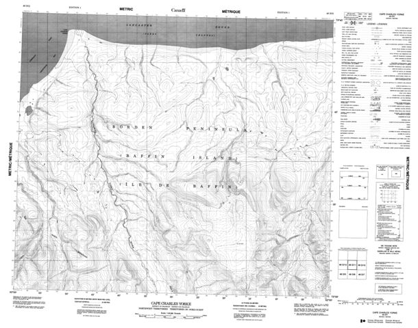 Cape Charles Yorke Topographic Paper Map 048D11 at 1:50,000 scale