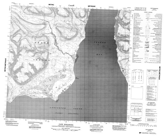 Cape Rosamond Topographic Paper Map 048E12 at 1:50,000 scale