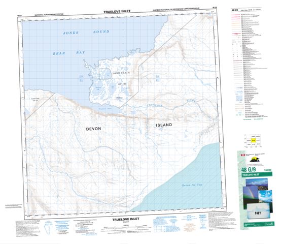 Truelove Inlet Topographic Paper Map 048G09 at 1:50,000 scale
