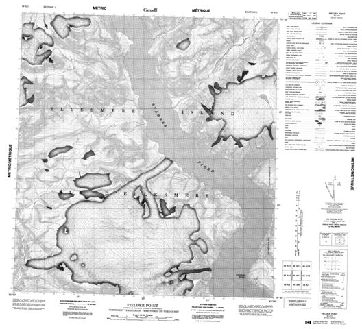 Fielder Point Topographic Paper Map 049A11 at 1:50,000 scale