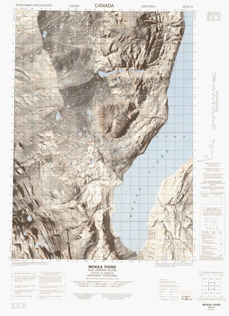 Mokka Fiord Topographic Paper Map 049G12 at 1:50,000 scale