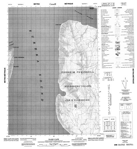 Hare Cape Topographic Paper Map 049G14 at 1:50,000 scale