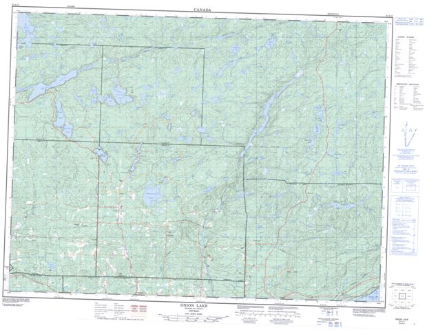 Onion Lake Topographic Paper Map 052A11 at 1:50,000 scale