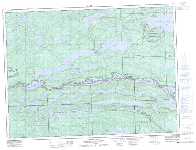 Arrow Lake Topographic Paper Map 052B01 at 1:50,000 scale