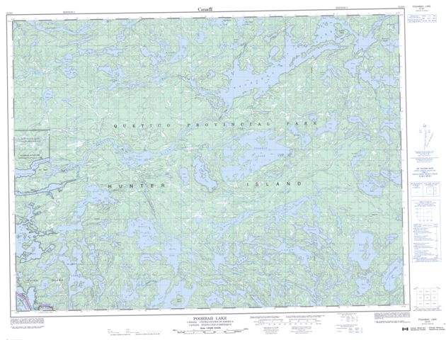 Poohbah Lake Topographic Paper Map 052B05 at 1:50,000 scale