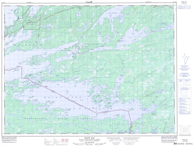 Seine Bay Topographic Paper Map 052C10 at 1:50,000 scale