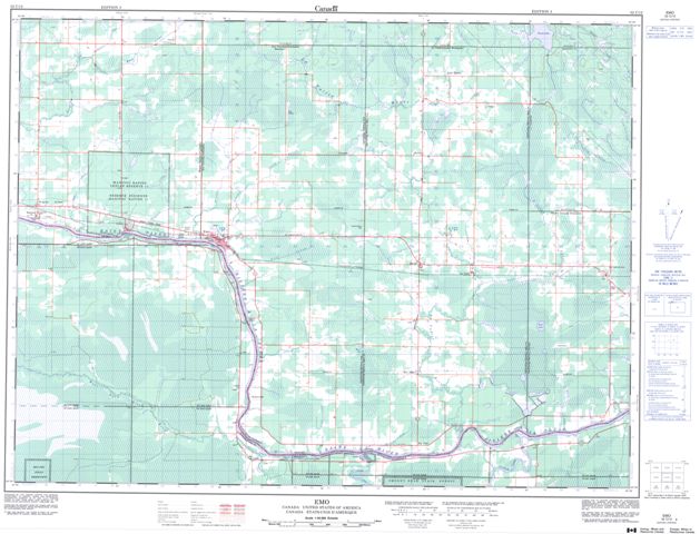 Emo Topographic Paper Map 052C12 at 1:50,000 scale