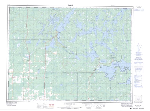 Northwest Bay Topographic Paper Map 052C13 at 1:50,000 scale