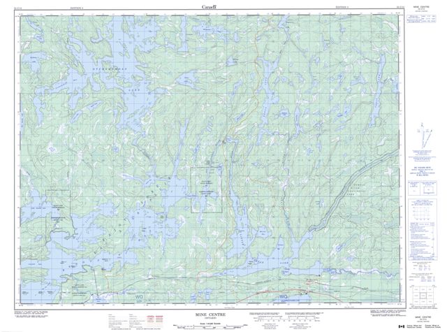 Mine Centre Topographic Paper Map 052C15 at 1:50,000 scale